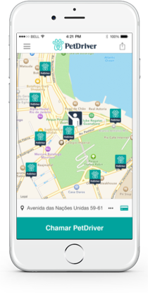 Informe o local de encontro e destino PetDriver Informe o local de encontro e destino PetDriver
